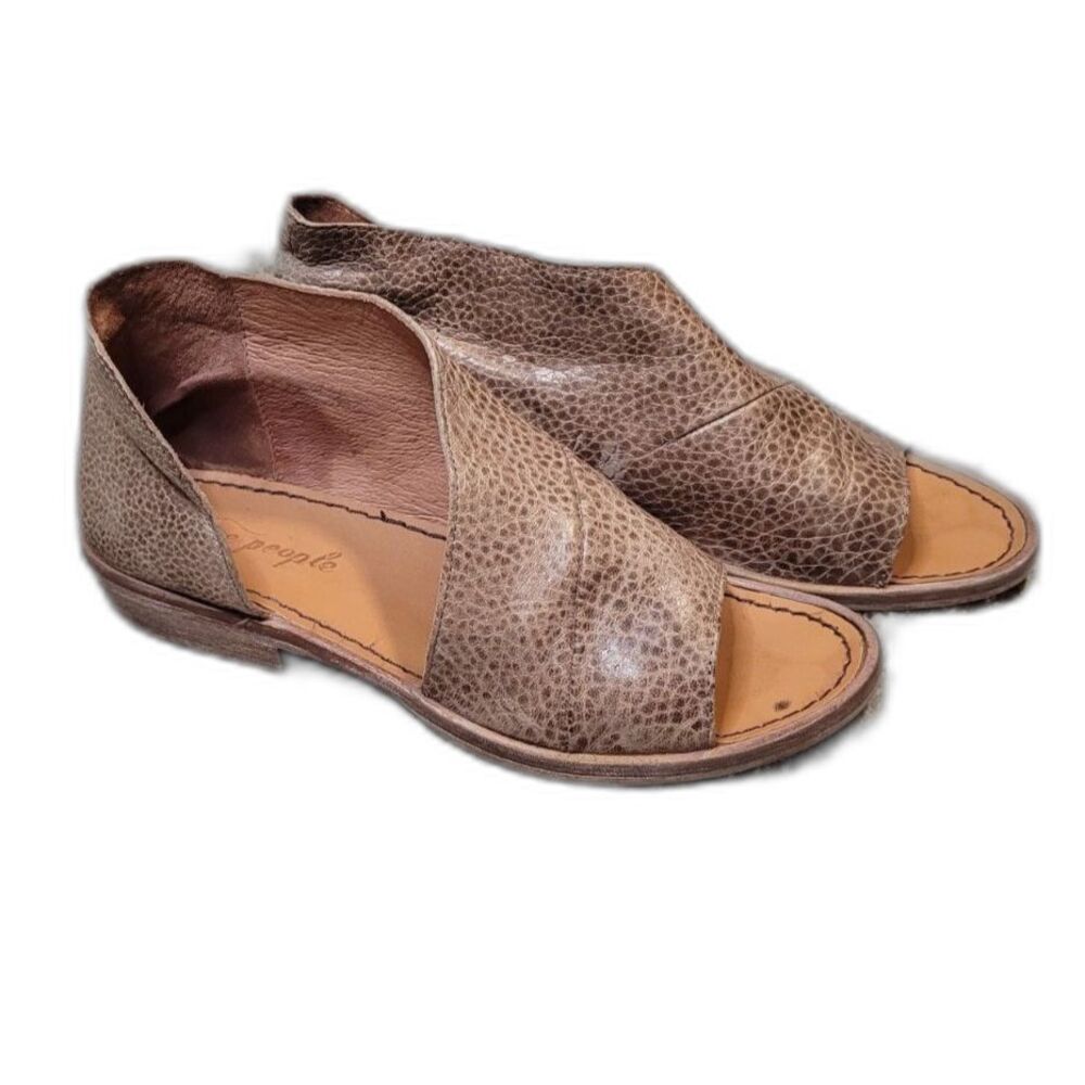 Free People Mont Blanc D'Orsay Pebble Leather Sandal